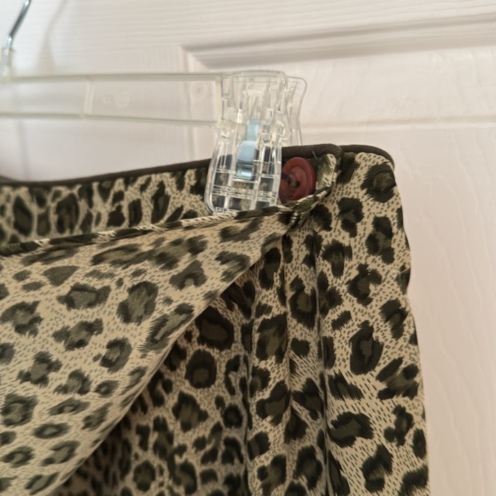 NWT SZ 16 Leopard Print Wrap Women's Skirt Worthington - Picture 3 of 5